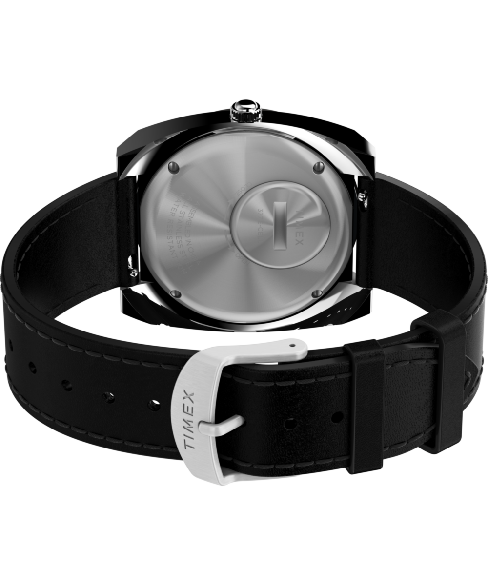 World Time Reissue 39mm Leather Strap Watch