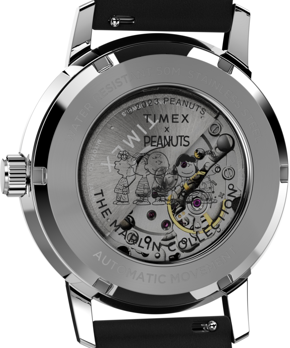 Peanuts® x Timex Marlin® Automatic Snoopy Flying Ace 40mm Leather Strap Watch