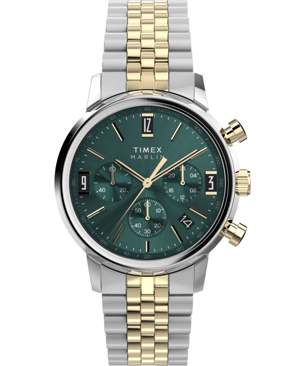 Marlin® Chronograph Tachymeter 40mm Stainless Steel Bracelet Watch 