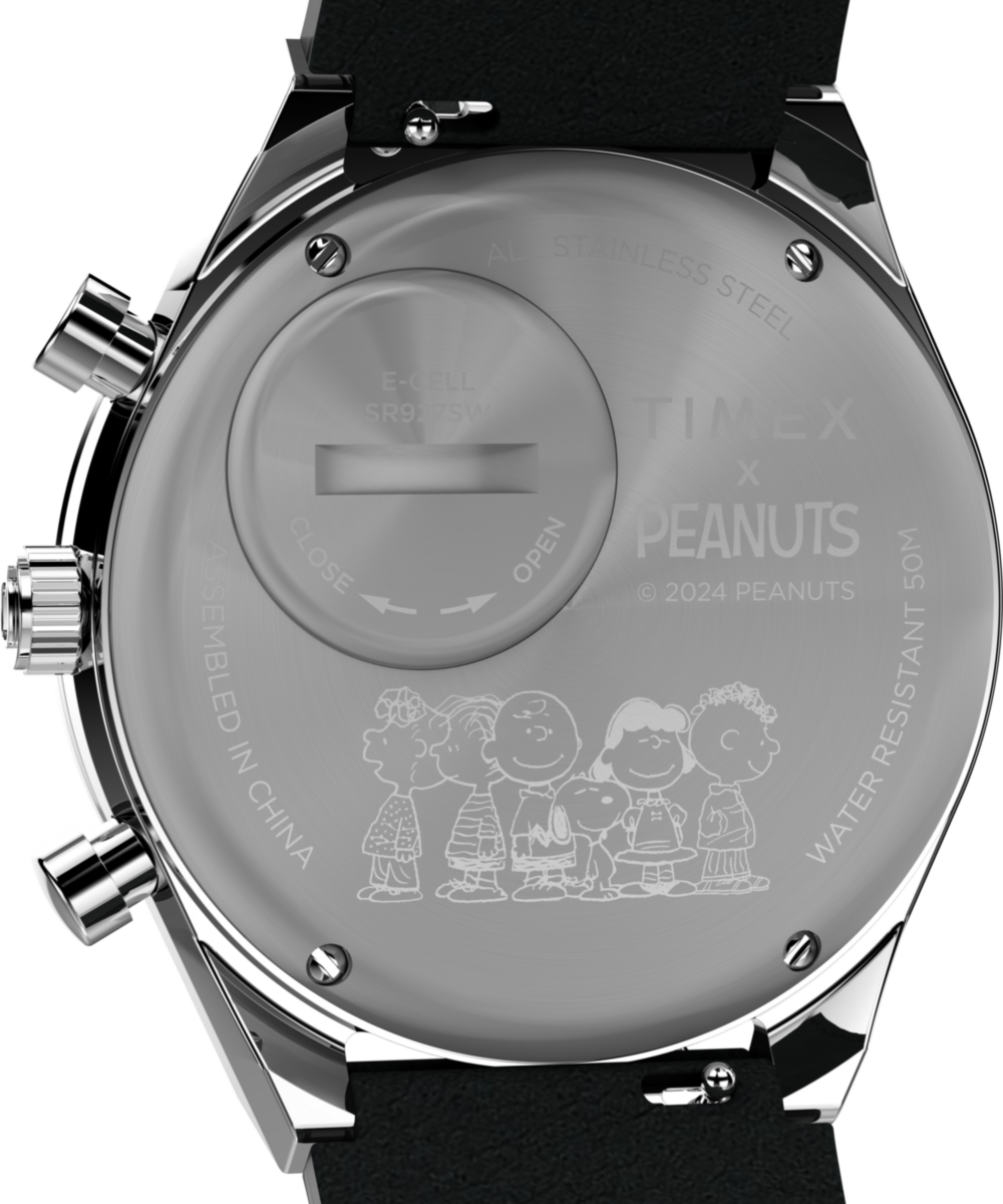 Peanuts® x Q Timex® Snoopy 40mm Leather Strap Watch  