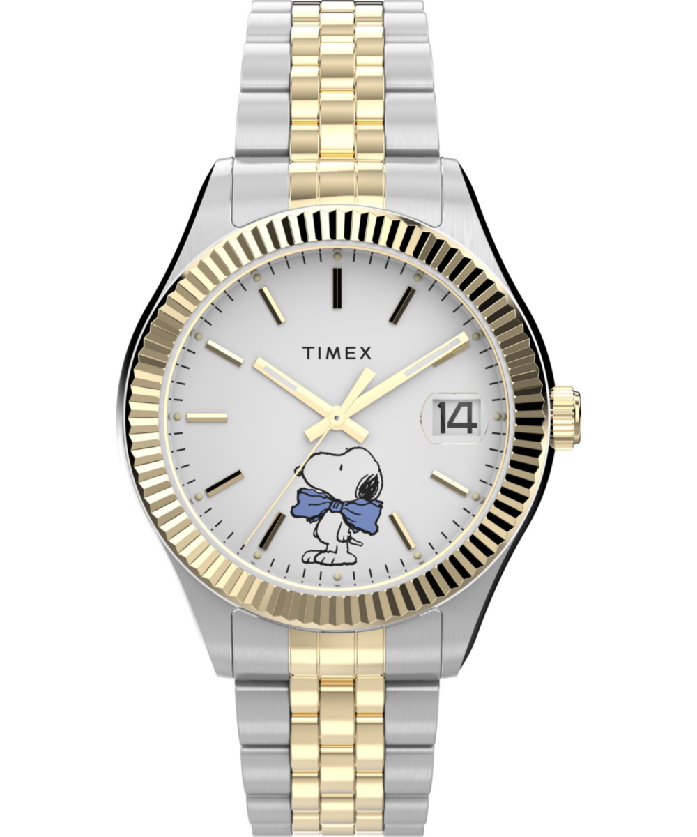 Peanuts® x Timex Timex Legacy Bowtie 34mm Stainless Steel Bracelet Watch
