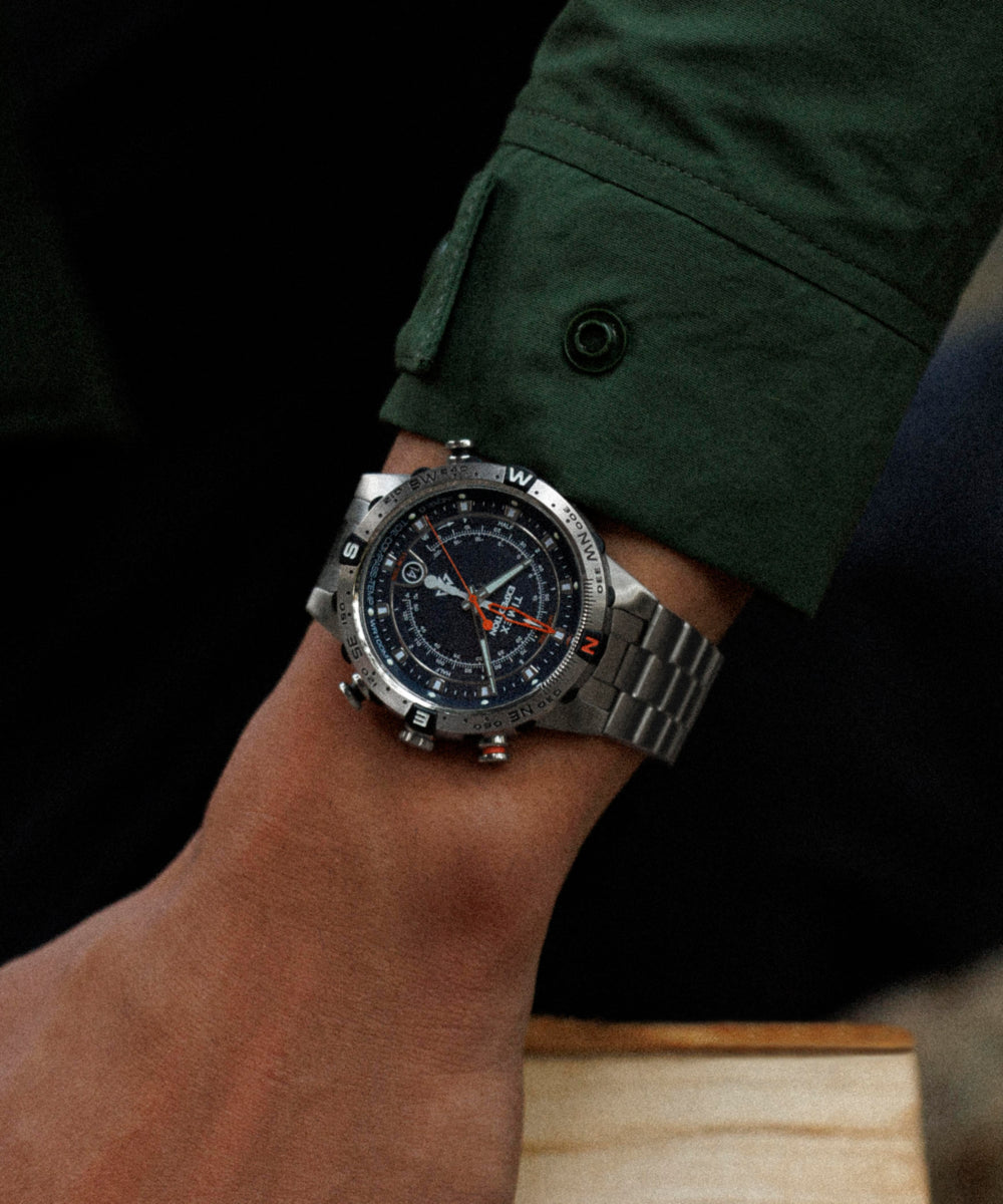 Expedition Tide-Temp-Compass 45mm Stainless Steel Bracelet Watch