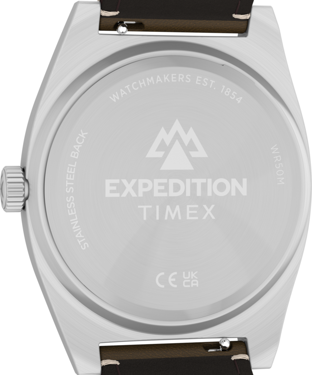Expedition® Capstone 39mm Eco-Friendly Leather Strap Watch