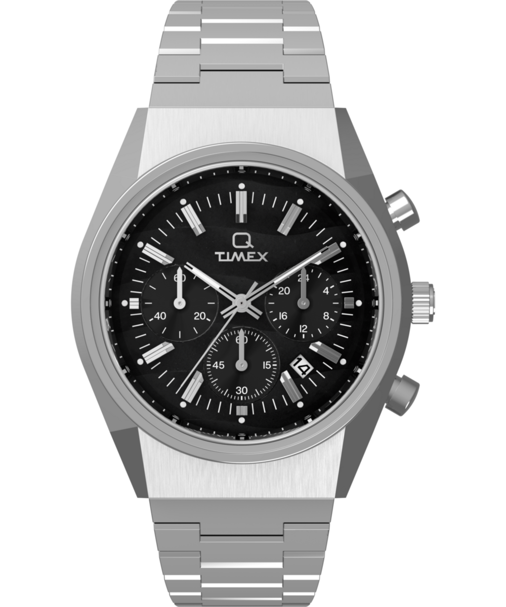 Q Timex® Falcon Eye Chronograph 40mm Stainless Steel Bracelet Watch