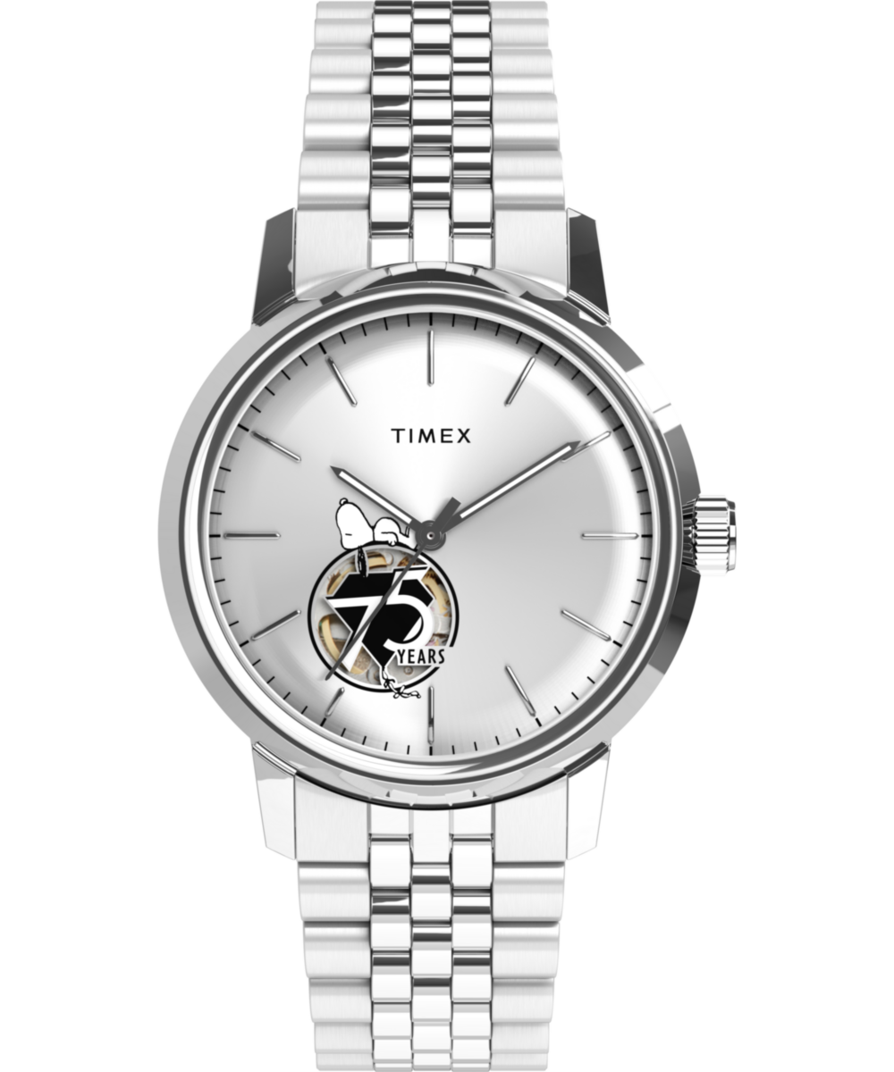 Peanuts® x Timex  Marlin® Automatic 75th Anniversary 40mm Stainless Steel Bracelet Watch