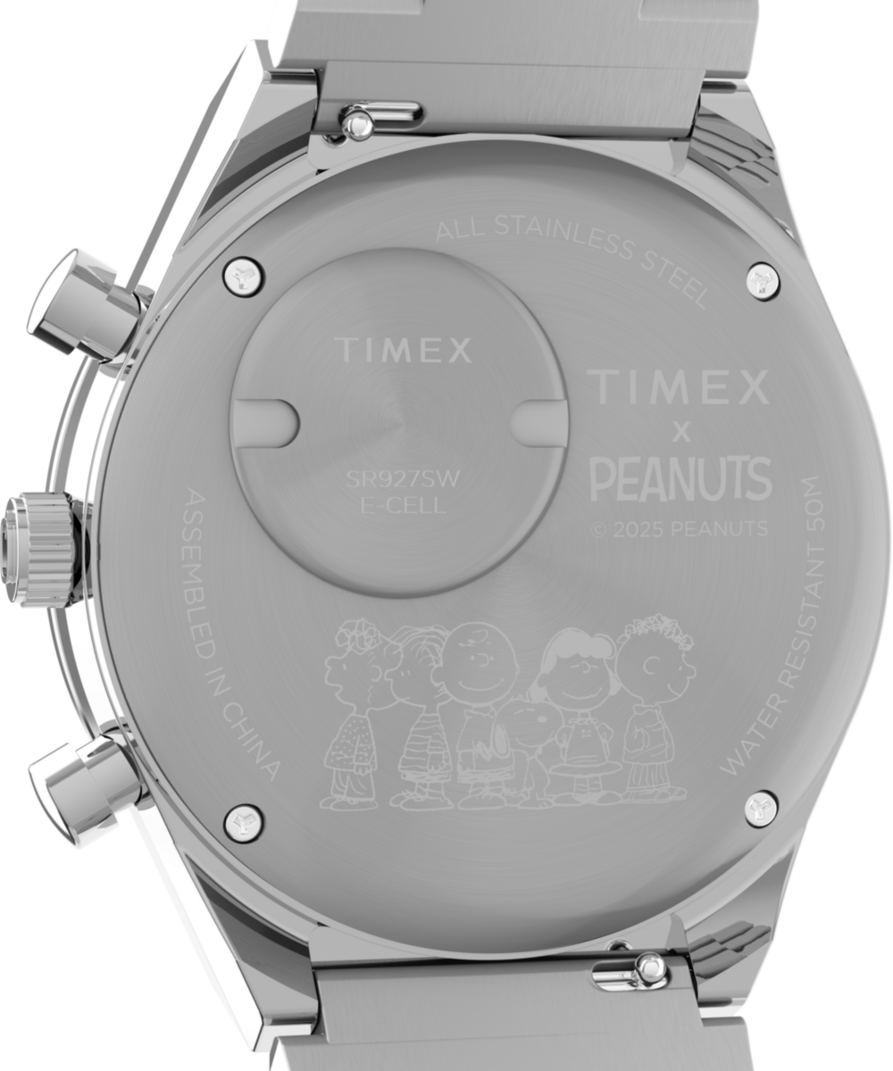 Peanuts® x Q Timex Chronograph 40mm Stainless Steel Bracelet Watch