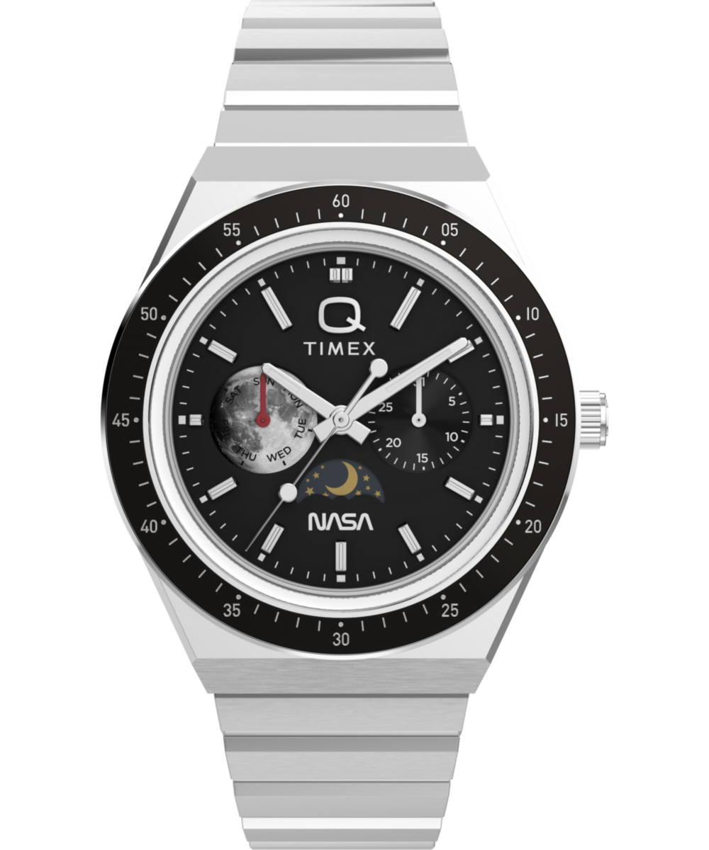 Q Timex NASA 40mm Stainless Steel Bracelet Watch