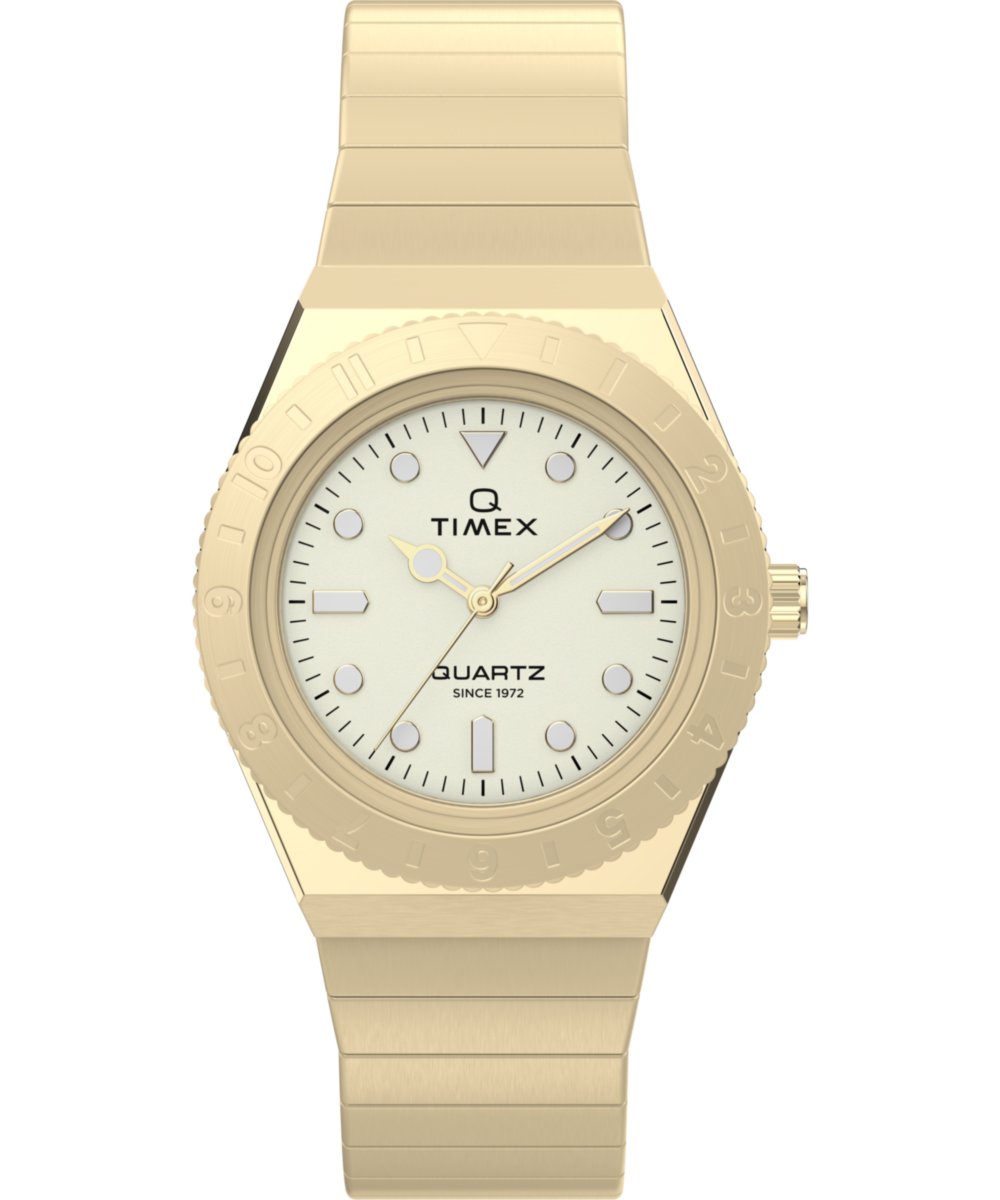 Q Timex® Mini 30mm Stainless Steel Expansion Band Watch