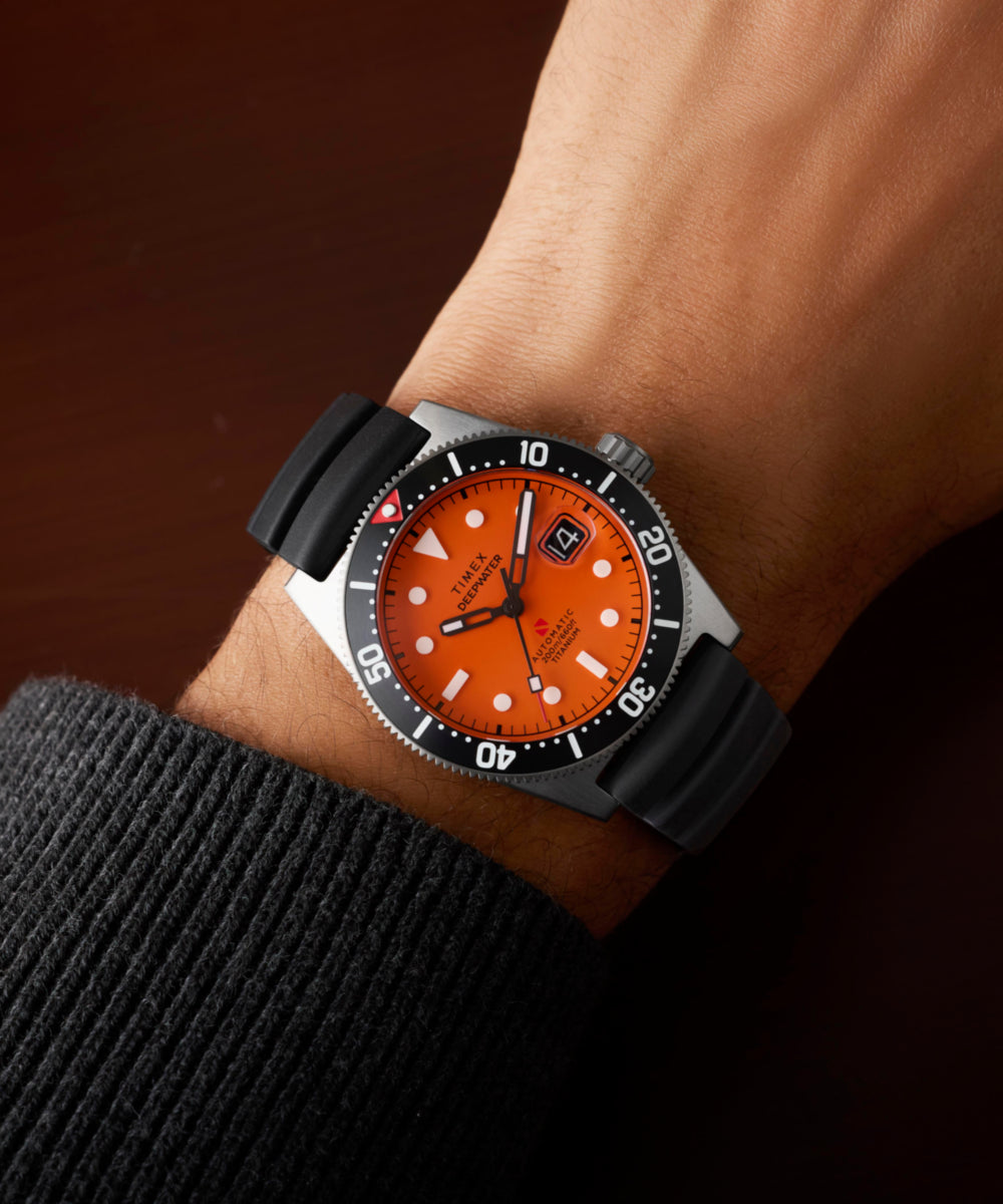 Deepwater Reef 200 Titanium Automatic 41mm Synthetic Rubber Strap Watch