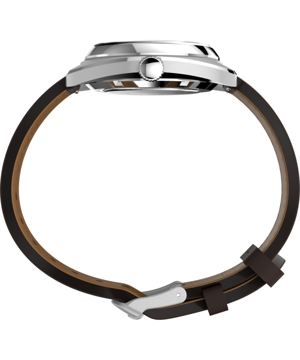 Marlin® Draper Automatic 37mm Leather Strap Watch