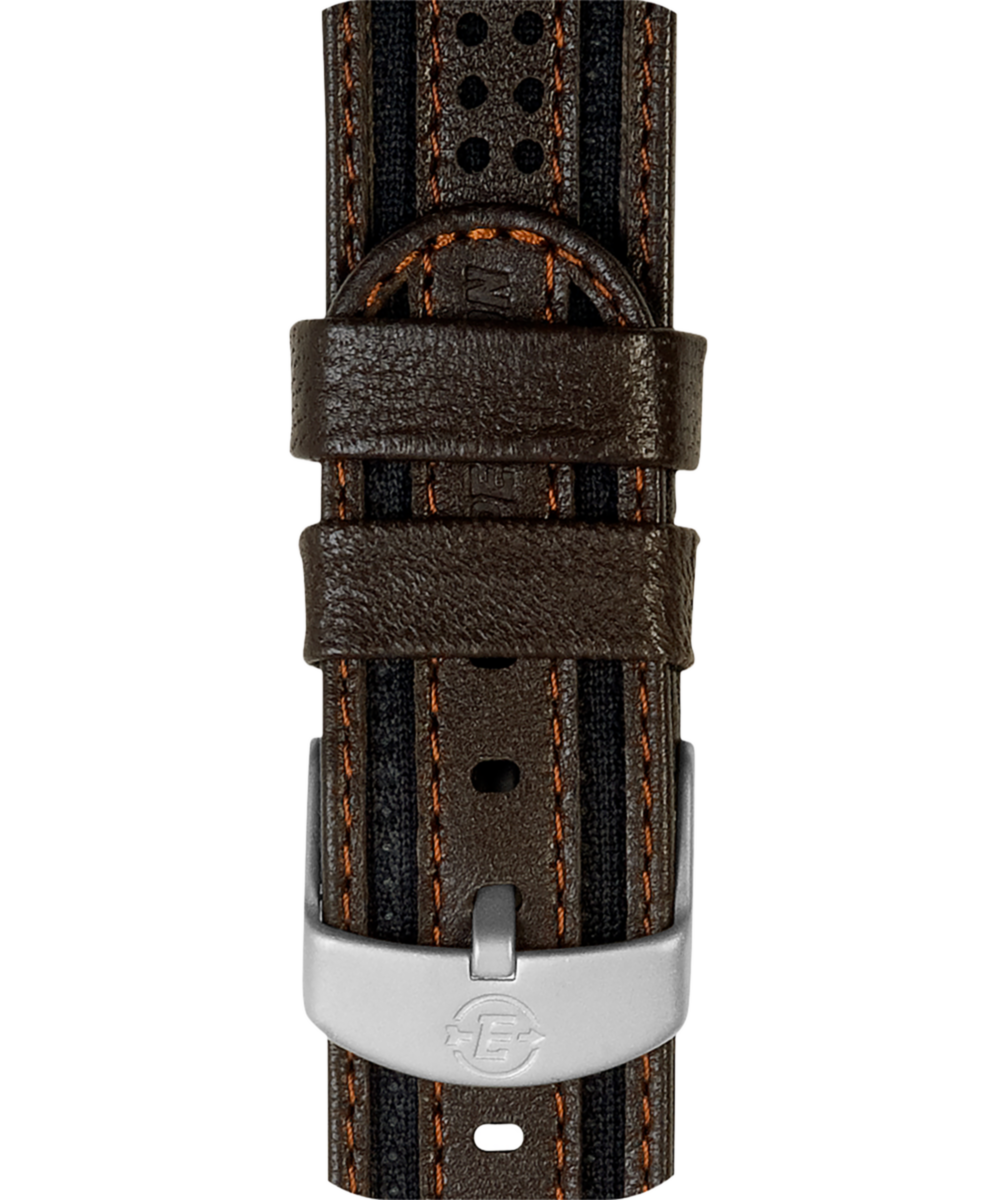 18mm Fabric with Leather Strap